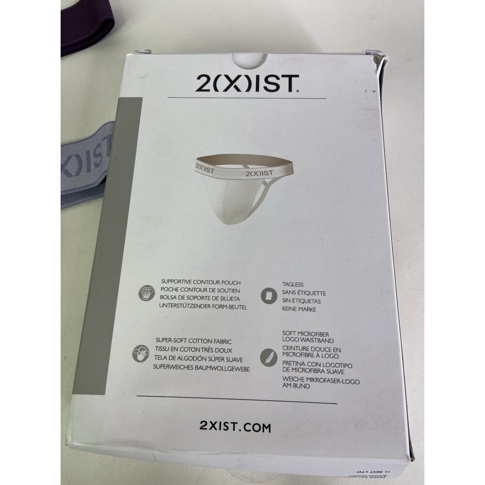 2xist Y Back Thongs Underwear 3 Pack Multicolor Cotton Essential Mens Size M - Picture 5 of 6